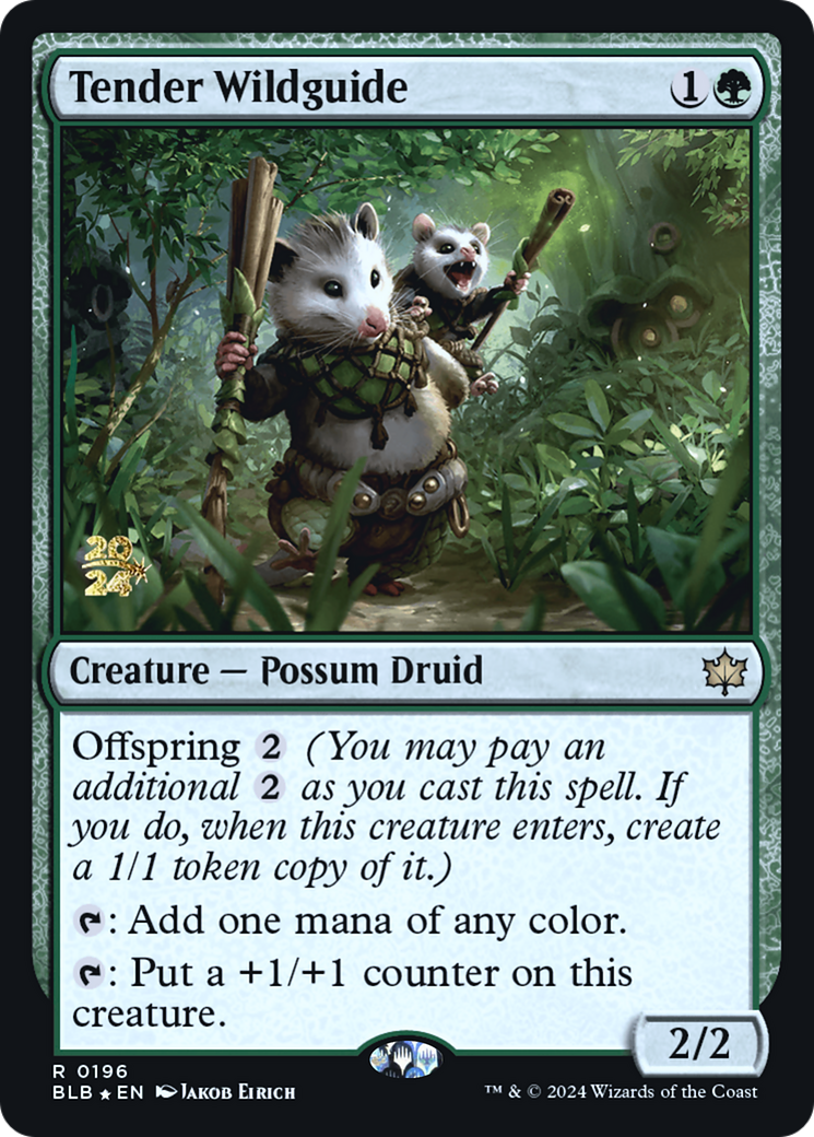 Tender Wildguide [Bloomburrow Prerelease Promos] - Trinity Hobby