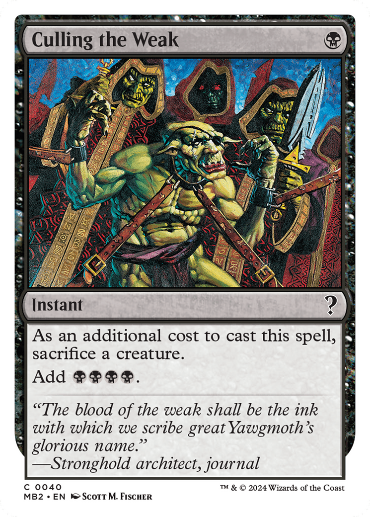 Culling the Weak (White Border) [Mystery Booster 2] - Trinity Hobby