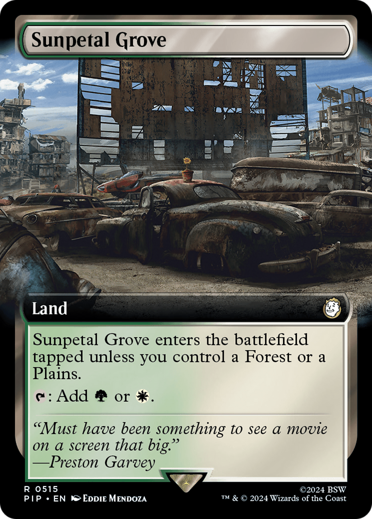 Sunpetal Grove (Extended Art) [Fallout] - Trinity Hobby