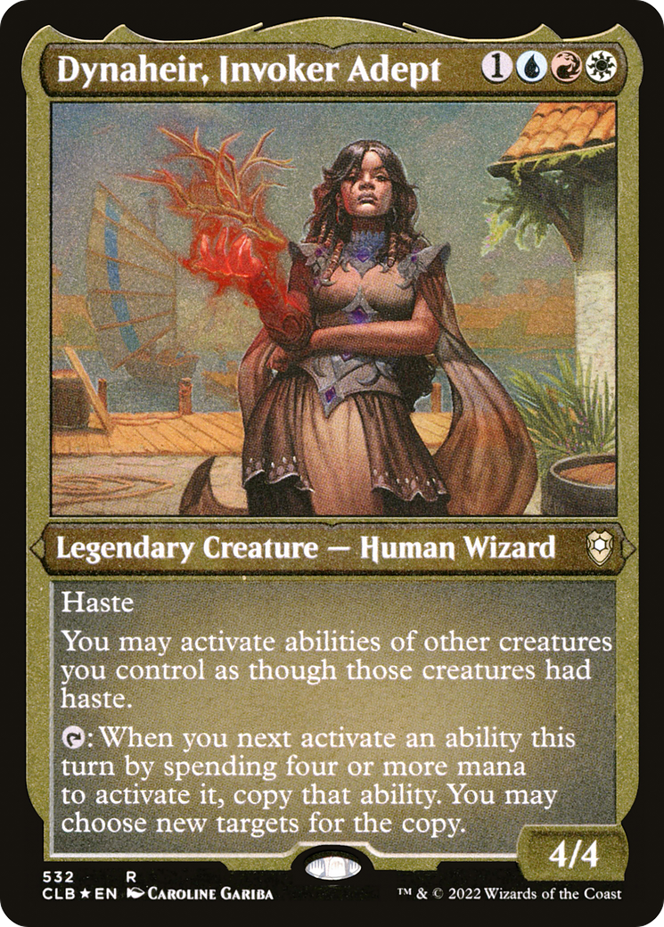 Dynaheir, Invoker Adept (Foil Etched)  [Foil]  (CLB-532) - [Commander Legends: Battle for Baldur's Gate]