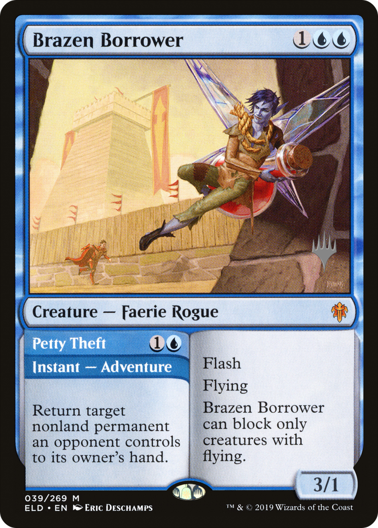 Brazen Borrower // Petty Theft (Promo Pack) [Throne of Eldraine Promos] - Trinity Hobby