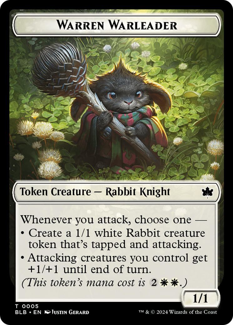 Warren Warleader  (BLB-005) - [Bloomburrow Tokens] - Trinity Hobby