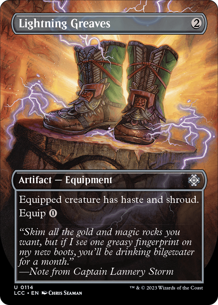Lightning Greaves (Borderless) [The Lost Caverns of Ixalan Commander] - Trinity Hobby