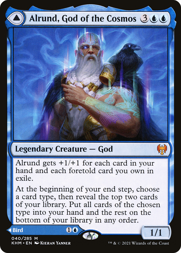Alrund, God of the Cosmos // Hakka, Whispering Raven [Kaldheim] - Trinity Hobby