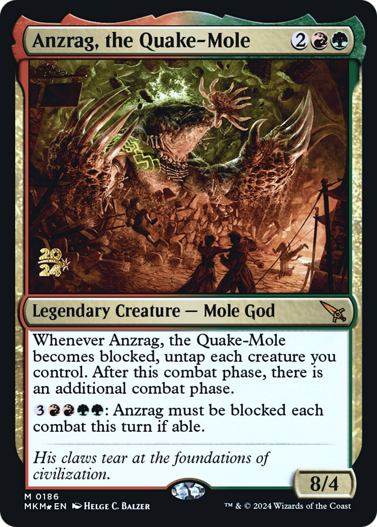 Anzrag, the Quake-Mole [Murders at Karlov Manor Prerelease Promos] - Trinity Hobby