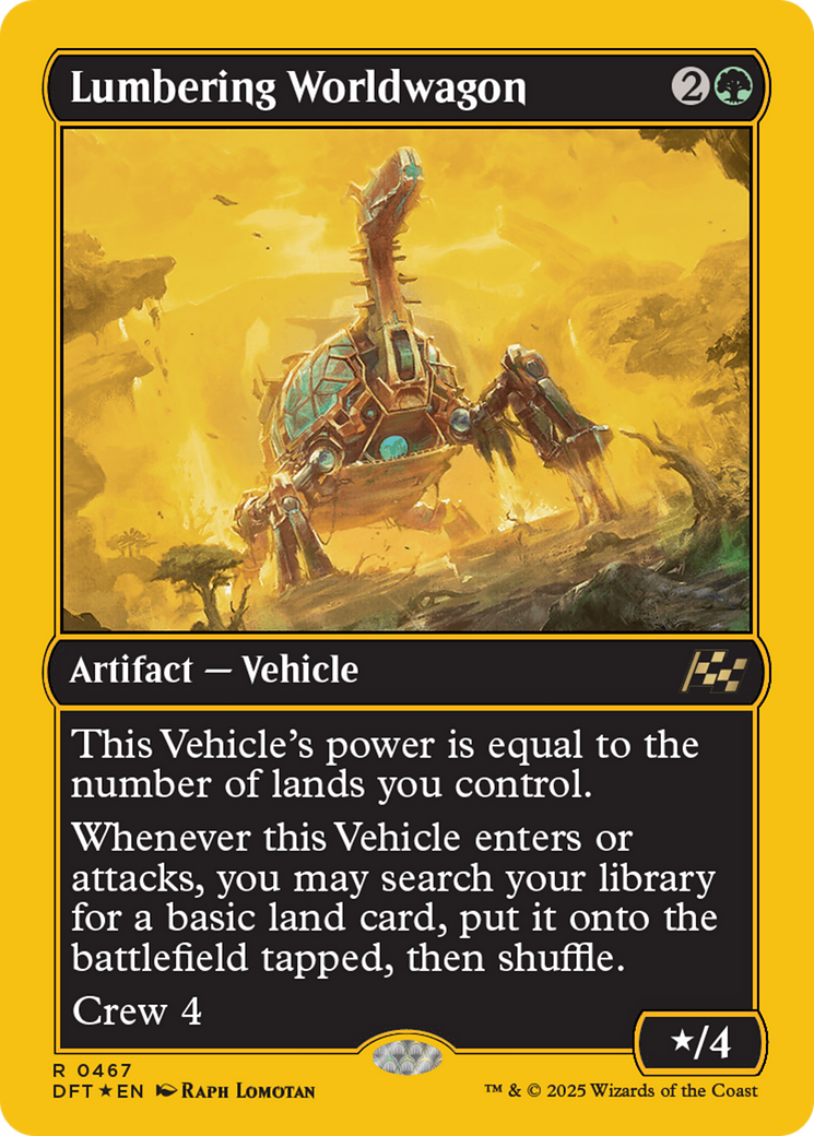 Lumbering Worldwagon (First-Place Foil) [Aetherdrift] - Trinity Hobby