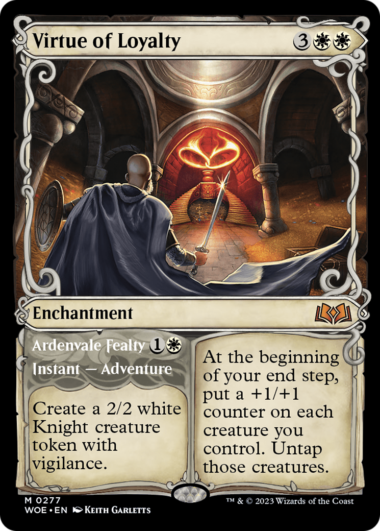 Virtue of Loyalty // Ardvenvale Fealty (Showcase) [Wilds of Eldraine] - Trinity Hobby