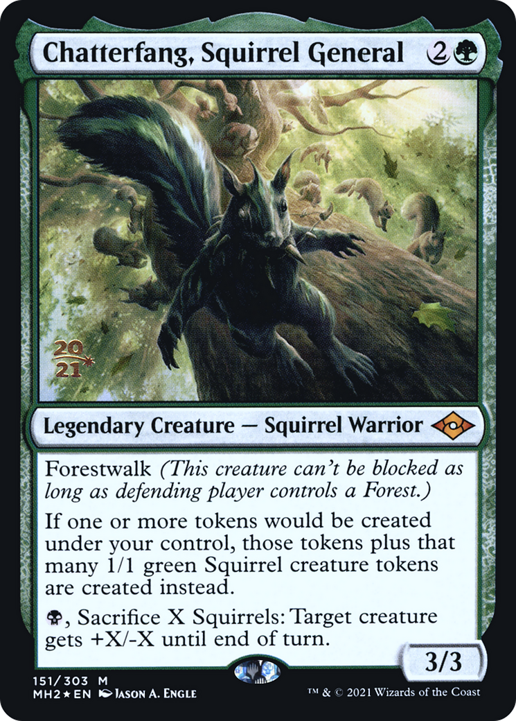 Chatterfang, Squirrel General [Modern Horizons 2 Prerelease Promos] - Trinity Hobby