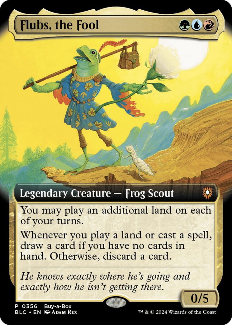 Flubs, the Fool (Buy-A-Box) (Extended Art) [Bloomburrow Promos] - Trinity Hobby