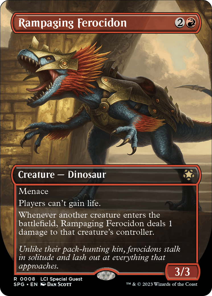 Rampaging Ferocidon (Borderless) [The Lost Caverns of Ixalan Special Guests] - Trinity Hobby