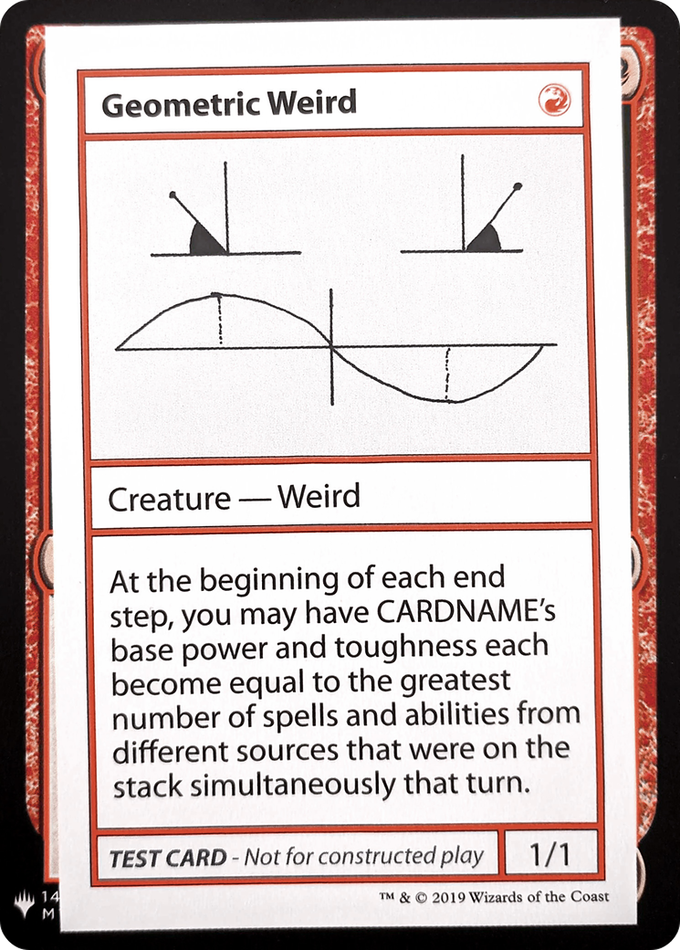 Géométrique bizarre [Cartes de test Mystery Booster] 