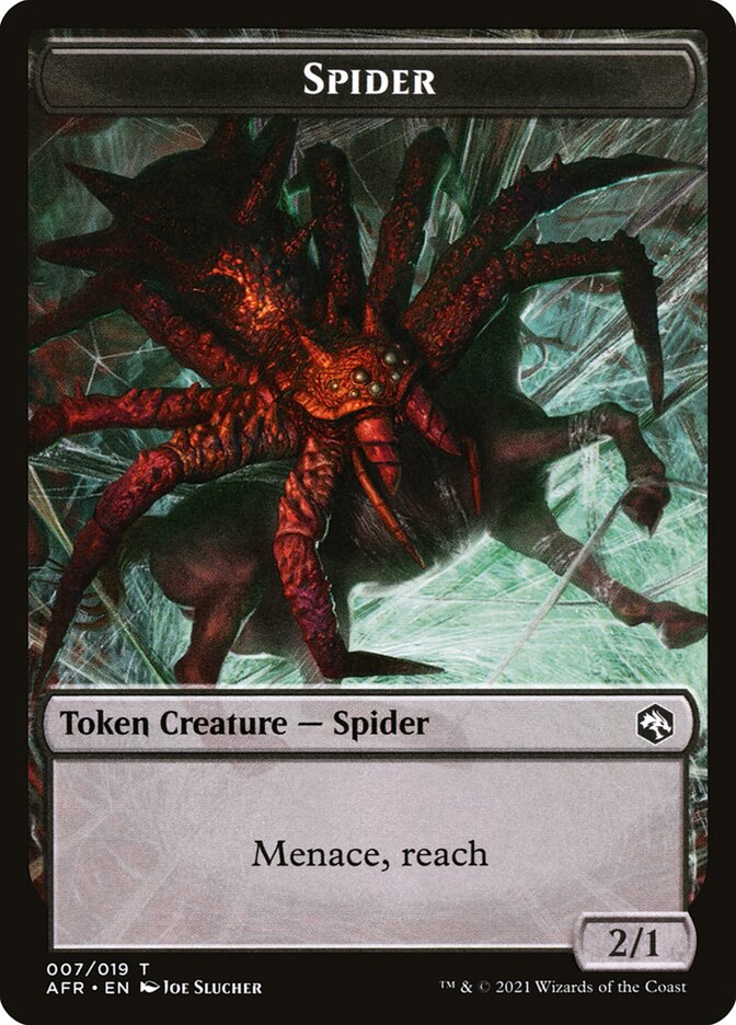 Spider // Zombie Double-Sided Token [Dungeons & Dragons: Adventures in the Forgotten Realms Tokens] - Trinity Hobby