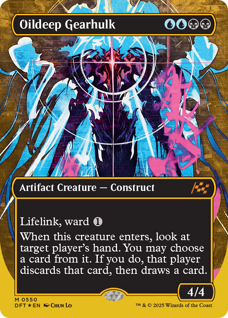 Oildeep Gearhulk (Borderless) (First-Place Foil) [Aetherdrift] - Trinity Hobby