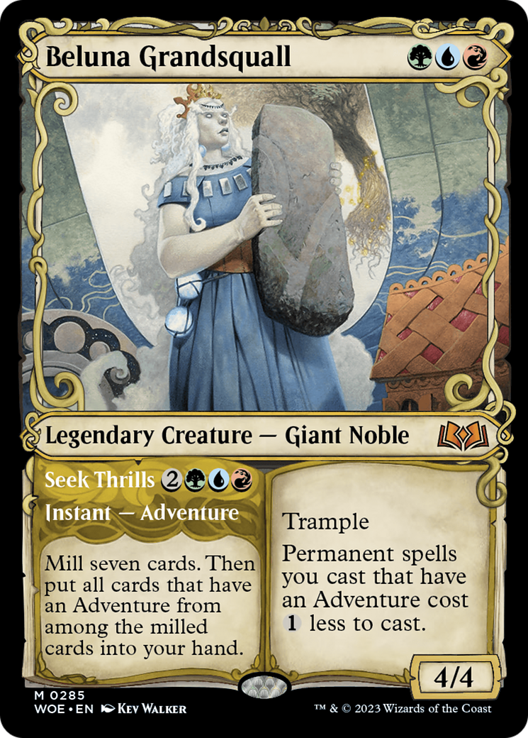 Beluna Grandsquall // Seek Thrills (Showcase) [Wilds of Eldraine] - Trinity Hobby