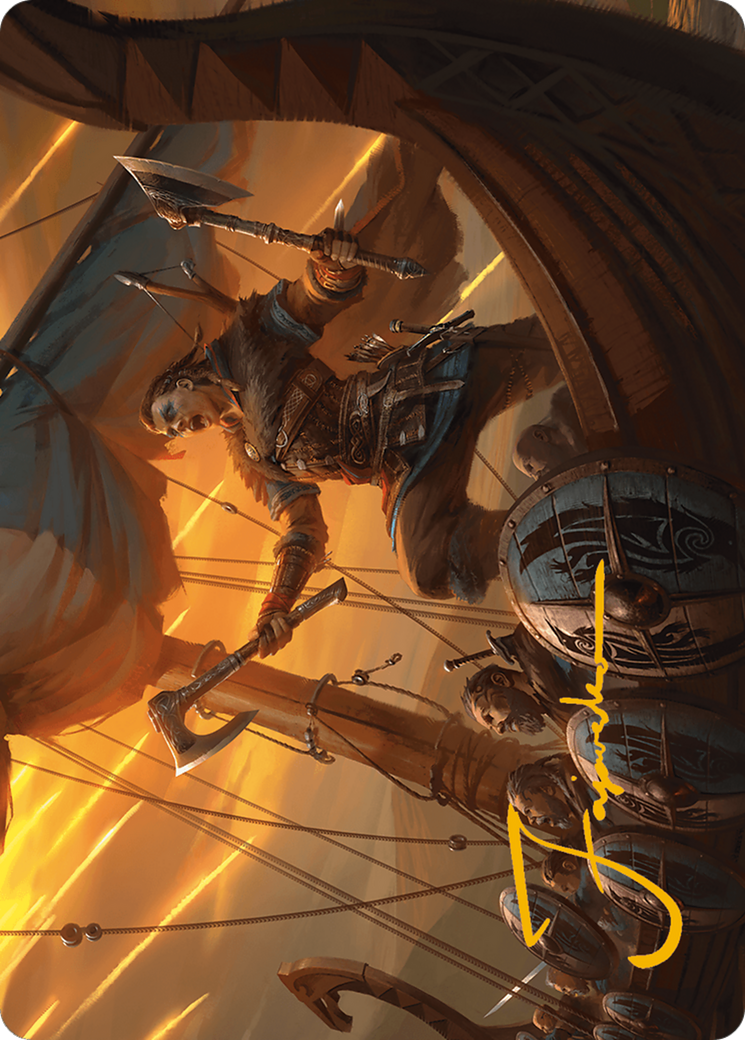 Eivor, Battle-Ready Art Card (Gold-Stamped Signature)  (ASACR-018) - [Assassin's Creed Art Series] (Borderless) - Trinity Hobby