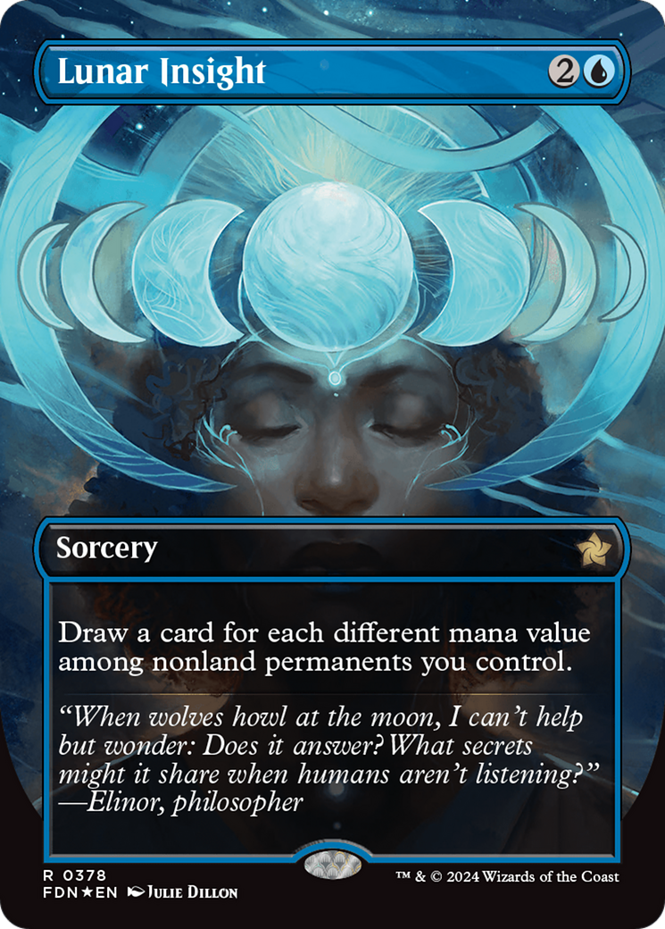 Lunar Insight (Borderless) (Mana Foil) [Foundations] - Trinity Hobby