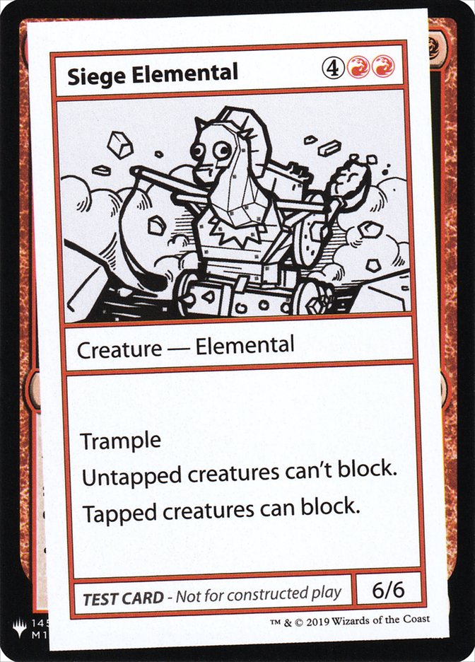 Siege Elemental [Mystery Booster Playtest Cards] - Trinity Hobby