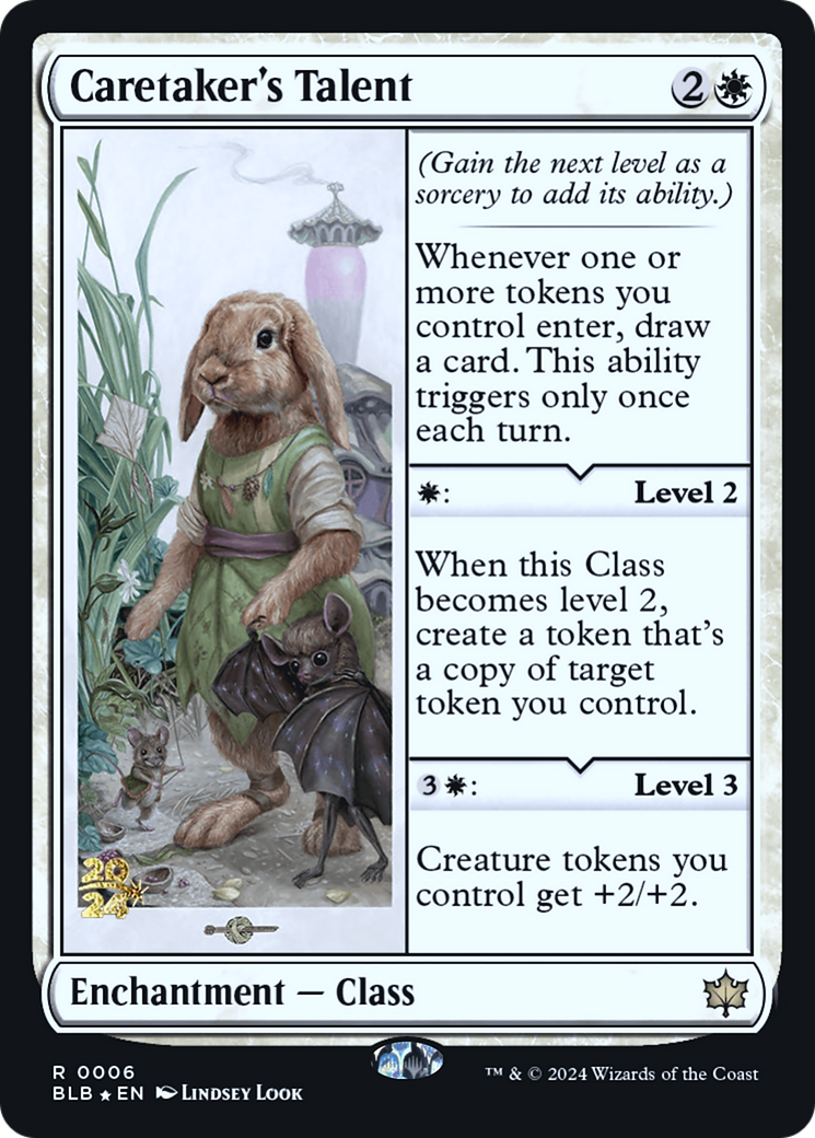Caretaker's Talent [Bloomburrow Prerelease Promos] - Trinity Hobby