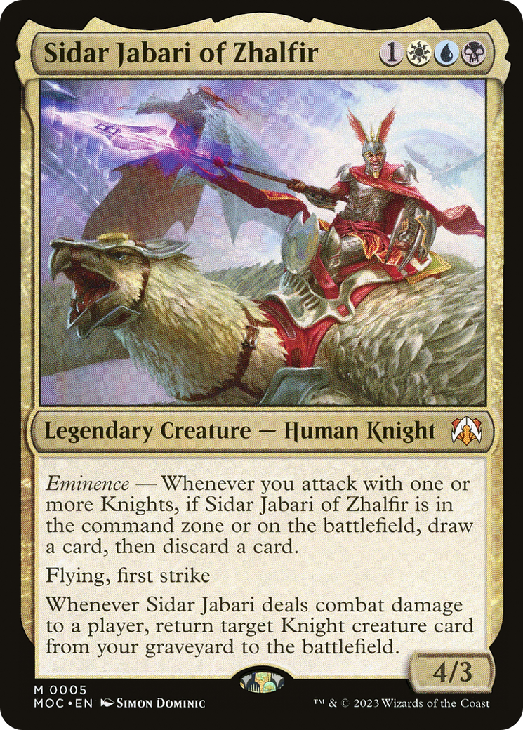 Sidar Jabari of Zhalfir [March of the Machine Commander] - Trinity Hobby