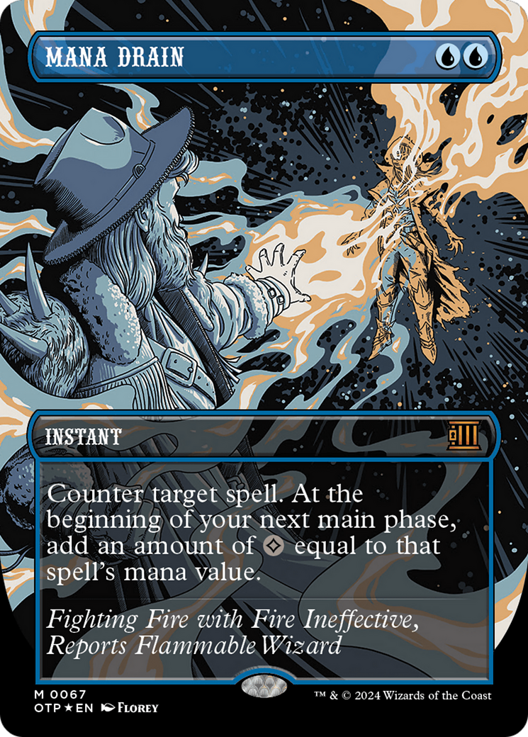 Mana Drain (Textured Foil) [Outlaws of Thunder Junction: Breaking News] - Trinity Hobby