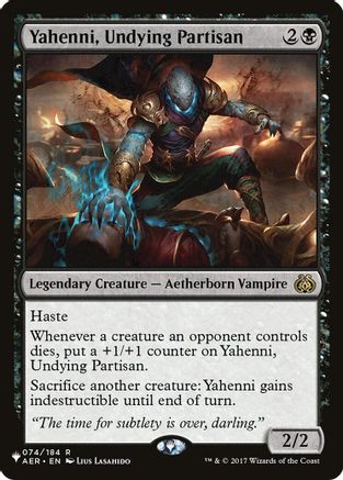 Yahenni, Undying Partisan  (LIST-074/184) - [The List Reprints] - Trinity Hobby