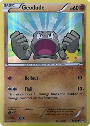 Geodude (Stamped) - (43/083) Holofoil [Generations]