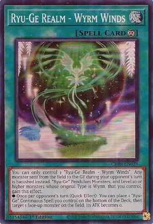 Ryu-Ge Realm - Wyrm Winds (SR) [CRBR-EN039] Super Rare - Trinity Hobby