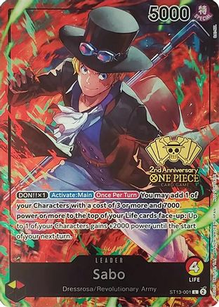 Sabo (2nd Anniversary Tournament) (ST13-001) - [One Piece Promotion Cards] Foil - Trinity Hobby