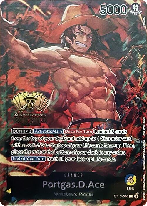 Portgas.D.Ace (2nd Anniversary Tournament) (ST13-002) - [One Piece Promotion Cards] Foil - Trinity Hobby