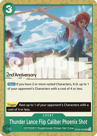 Thunder Lance Flip Caliber Phoenix Shot (OP09-040) - [Emperors in the New World: 2nd Anniversary Tournament Cards]