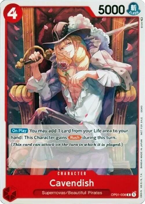 Cavendish (OP01-008) - [One Piece Demo Deck Cards] - Trinity Hobby