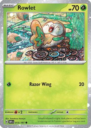 Rowlet (Cosmos Holo) - (013/197) Holofoil [Miscellaneous Cards & Products]