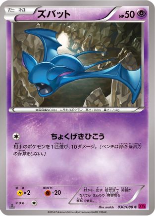 Zubat (Japanese)  030/088 - [XY4 Phantom Gate]