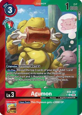 Agumon [EX8-007] - EX8-007 (Limited Foil) [Chain of Liberation] - Trinity Hobby