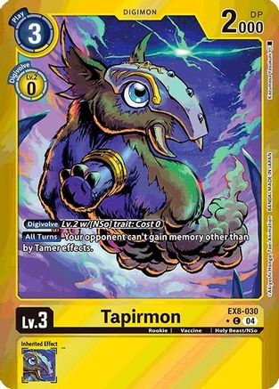 Tapirmon [EX8-030] (Limited Foil) [Chain of Liberation] - Trinity Hobby