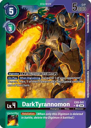 DarkTyrannomon [EX8-041] (Limited Foil) [Chain of Liberation] - Trinity Hobby