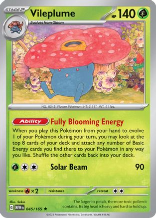 Vileplume (045/165) (Theme Deck Exclusive) [Scarlet & Violet 151] - Trinity Hobby