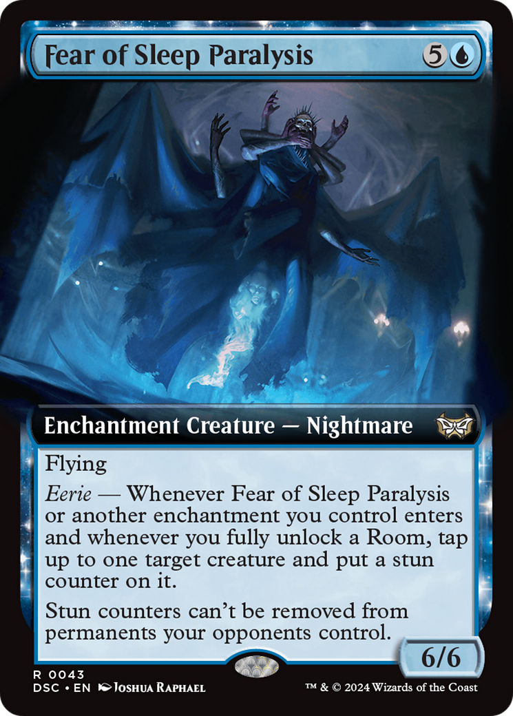 Fear of Sleep Paralysis (Extended Art) [Duskmourn: House of Horror Commander] - Trinity Hobby