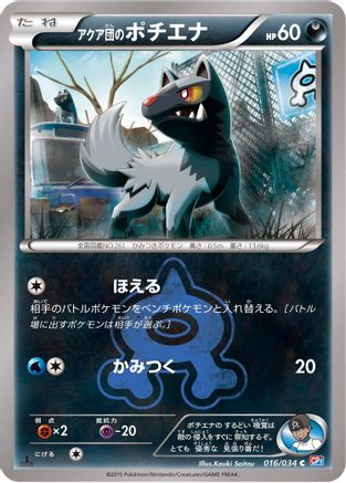 Team Aqua's Poochyena (Japanese)  016/034 - [CP1 Magma Gang vs Aqua Gang Double Crisis]