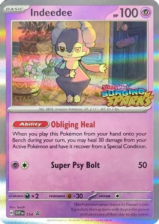 Indeedee - 154 (Staff) - (154) Holofoil [SV Scarlet & Violet Promo Cards]