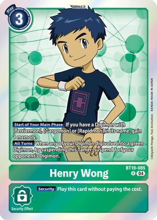 Henry Wong [BT19-085] [Release Special Booster Ver.2.5] - Trinity Hobby