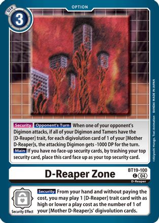 D-Reaper Zone [BT19-100] [Release Special Booster Ver.2.5] - Trinity Hobby