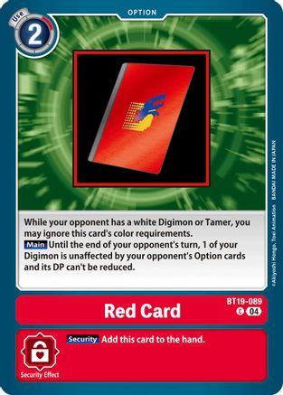 Red Card [BT19-089] [Release Special Booster Ver.2.5] - Trinity Hobby