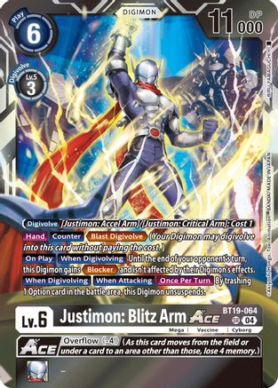 Justimon: Blitz Arm ACE [BT19-064] [Release Special Booster Ver.2.5] - Trinity Hobby