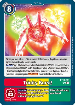 Trinity Burst! [BT19-091] [Release Special Booster Ver.2.5] - Trinity Hobby