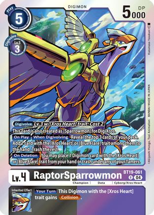 RaptorSparrowmon [BT19-061] [Release Special Booster Ver.2.5] - Trinity Hobby