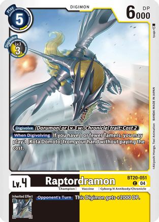 Raptordramon [BT20-051] [Release Special Booster Ver.2.5] - Trinity Hobby