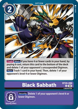 Black Sabbath [BT20-096] [Release Special Booster Ver.2.5] - Trinity Hobby