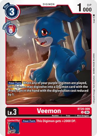 Veemon [BT20-009] [Release Special Booster Ver.2.5] - Trinity Hobby