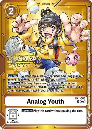 Analog Youth [EX1-066] (Championship 2024 Tamers Pack) [Classic Collection] - Trinity Hobby